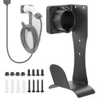 J1772 EV Wall Mount Holder Space Saving Design Stainless Steel EV Charging Cable Hanger for Outdoor
