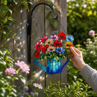Decorative Stained Glass Wall Vase / Watering Can for Garden & Patio
