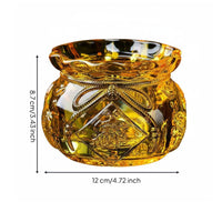 Yuan Bao Wealth Decoration Auspicious Design Crystal Wealth Bag for Office, Shop