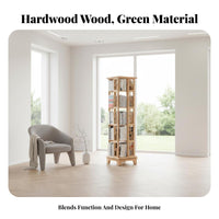 360-Degree Rotation Rotating Book Revolving Shelf Space-Saving Design Multi-Tier Revolving Book Revolving Shelf Large Capacity Bookshelf Stable Base for Students, Families, Adults, Study Room, Bedroom, Small Areas, Office