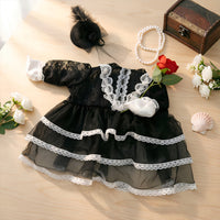 Elegant Pet Dress with Hat Layered Lace Dog Costume Delicate Cat Dress with Veil Adorable for Photo Shoots, Parties