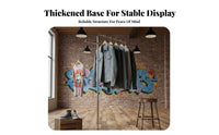Freestanding Garment Rack Stainless Steel Construction Freestanding Garment Display Floor Standing Metal Boutique Display Rack for Boutiques, Showroom