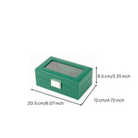 3 Compartments Watch Organizer Box Transparent Window Watch Storage Box Velvet-Lined Metal Clasp