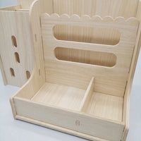 Multi-Functional Wood Feeder and Bunny Hay Feeder, Double-Sided Waterproof Hay Rack for Chinchillas, Guinea Pigs and Degus, 28cm X 20cm X 18cm