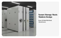 Intelligent Mobile Shelving System Space-Saving Design Movable Archive Cabinet Space-Efficient Storage Compact Filing Rack for Archivists, Librarians