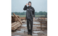 Windproof Rain Jacket and Pants Set Breathable Two-Piece Waterproof Suit Vented Waterproof Jacket and Bibs Mesh Lining for Cycling