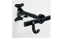 PVC-Coated Wall-Mounted Bike Hanger Double-Hook Cycle Hanger Rack Black Finish Foldable Bike Rack Adjustable for Home, Garage