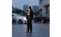 Female Figurine 1/64 Scale Miniature with Jacket Diorama Figure 3D Printed Figure Clothes Realistic for Hobbyists, Street Scenes