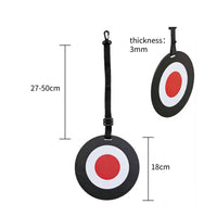 Red Center Football Training Target Disc Swivel Hook Soccer Training Disc with Straps Adjustable Strap Hanging Football Target Flat