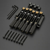 No-Headstock Electric Guitar Bridge Brass Saddles 6 String No-Headstock Bridge Conductive Surface Music Hardware