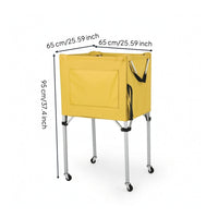 Ball Storage Cart Stainless Steel Rolling Ball Cart Basketball Storage Bin Lightweight Sports Equipment Holder Mobile