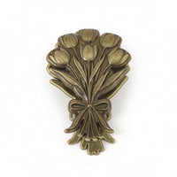 Journal Clip Antique Bronze Floral Clip Carved for Journalists, Journaling, Desk Display
