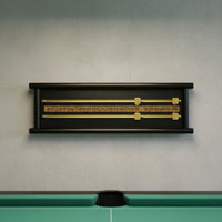 Wooden Snooker Scorer Dual Rail double-Row Score Keeper Double Row Snooker Scoreboard for Pool Participants, Competition