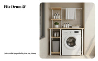 Multi-Functional over Washing Machine Storage Rack Multifunctional over Washing Machine Shelf Large Capacity Laundry Room Organizer Long-Lasting for Balcony