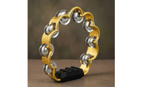 Tambourine with Grip Handle Comfortable Tambourine with Handle Grip Easy to Hold Hand Percussion Instrument for Beginners