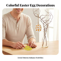Glitter Easter Egg Ornament Festive Hanging Egg Ornament Easy to Hang DIY Easter Tree Decoration for Kids, Crafters, Classroom Activities
