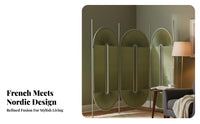 Arched Multi-Panel Partition French design Room separater Foldable Design Privacy Screen for Apartment Dwellers, Students, Entrance Bedroom, Office