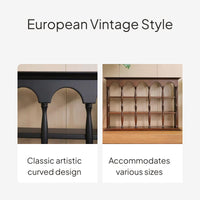 Vintage Hardwood Mug Rack, French Wall Shelf