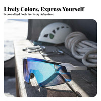 Windproof Sports Glasses 400 Protection Hiking Sunglasses Single Lens Sport Sunglasses Shockproof Resistant for Running