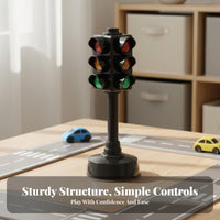 Toy Traffic Light Early Education Mini Traffic Light Toy Educational City Playset Accessory for Kids, Preschoolers, Playroom, Classroom, Sand Table