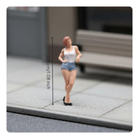1:64 Scale Female Figure Resin Material Muscular Woman Model Realistic Design Car Model Companion Figure for Collectors