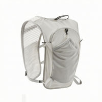 Lightweight Running Vest Backpack Reflective Strips Mesh Back Vest Backpack Zippered Pocket Athletic Pack Stretch Pockets for Hiking