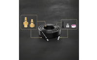 Pressure Washer Sewer Cleaning Kit Flexible Sewer Jet Hose Coiled Drain-Clearing Hose with Adapters for Homeowners
