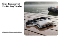 Waterproof Fanny Pack Thickened PVC Material Swimming Phone Protector Bag Adjustable Strap Three-Fold Watertight Pouch for Swimmers, Beachgoers