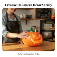 pumpkin face'-Lantern wobble toy Festive Halloween Design Inflatable Prop for Families