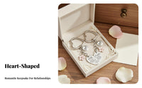 2 Pieces Mother Daughter Keychain Set Stainless Steel Split Heart Keychain Set