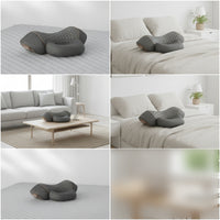 Electric Heated Neck Massager Pillow Contoured Airbag Neck Stretcher Ergonomic Health Device 3-in-1 for Lying Down