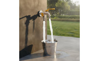 Outdoor Wall-Mounted Faucet with Double Outlet Thickened Metal Double Outlet Faucet Threaded for Balcony