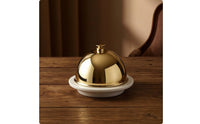 Butter Dish with Dome Lid Compact Butter Dish with Lid Decorative Mini Condiment Server for Restaurant
