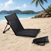 Three-Position Adjustable Folding Reclining Chair Compact Reclining Camping Chair Lightweight Foldable Lawn Recliner Oxford Cloth for Tent Use
