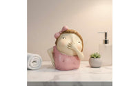 Nose Pinching Statue Humorous Decor Pinching Nose Figurine Unpleasant-Smelling Face Sculpture Playful Design Round Lad
