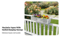 Adjustable Railing Planter Shelf tool-free Installation Hanging Railing Planter