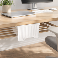Desk Organiser Drawer, Under Desk Storage Drawer 18L, No Drill Slide Out Under Desk Storage for Office Supplies, Cables & USB Sticks, Nordic White