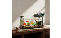 Housewarming Gift Chinese Design Rockery Aquatic Pet Aquarium Relaxing Sound Feng Shui Water Feature Aquarium Soothing Atmosphere Tabletop Fountain Aquatic Pet Aquarium Easy Maintenance for Living Room, Office