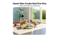 Cat Slow Feeder Bowl Mental Stimulation Interactive Cat Brain-Teaser Feeder