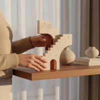 Geometric Ornament Architectural Desktop Ornament Artistic Statuary Sculpture for Coffee Table