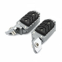 Adjustable Motorcyclist Footpegs Widened Surface Wide Motorcycle Foot Rests Anti-Slip Footpeg Set for off-Pavement