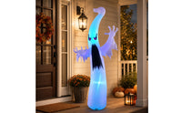 Spooky Halloween Inflatable Ghost Waterproof Ghost with Color-Changing Lights Oversized Yard Decoration Scary for Garden