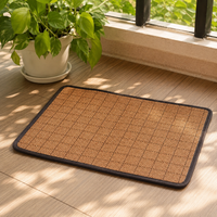 Dog Cooling Mat, Breathable Dog Mat for Pet Bed, Self Cooling Rattan Weave for Hot Summer Days, Brown Woven Plant Fiber