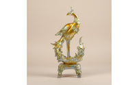 European Design Mythical Firebird Ornament Handmade Gilded Bird Figurine