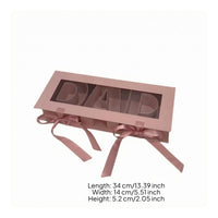 Folding Gift Box Flat Pack Window Gift Box Decorative Top
