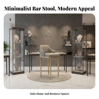 With supportrest Restaurant design Barstool Modern Design Lowsupport Pedestal Stool Integrated Footrest Counter Chair Stable Round Base for shop Staff, Receptionists, Business Owners, Reception Area, Cafe, Bistro, Kitchen