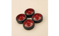 4 Pieces RC Car Wheel and Tire Assembly Pre-Mounted RC Tire and Wheel Set for Hobbyists