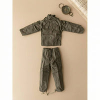 1/6 Scale Doll Outfit Dark Green Doll Workwear Set Long Sleeve Work Jacket and Pants Set