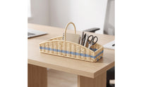 Handheld Basket with Handle Handwoven Woven Basket with Handle Sturdy for Tabletop