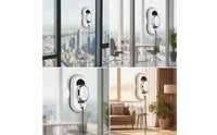 Handshands-off Window Cleaning Robot Slim Robotic Window Cleaner Electric Appliance Oval for Homeowners, Renters, High Panes, Home, Office